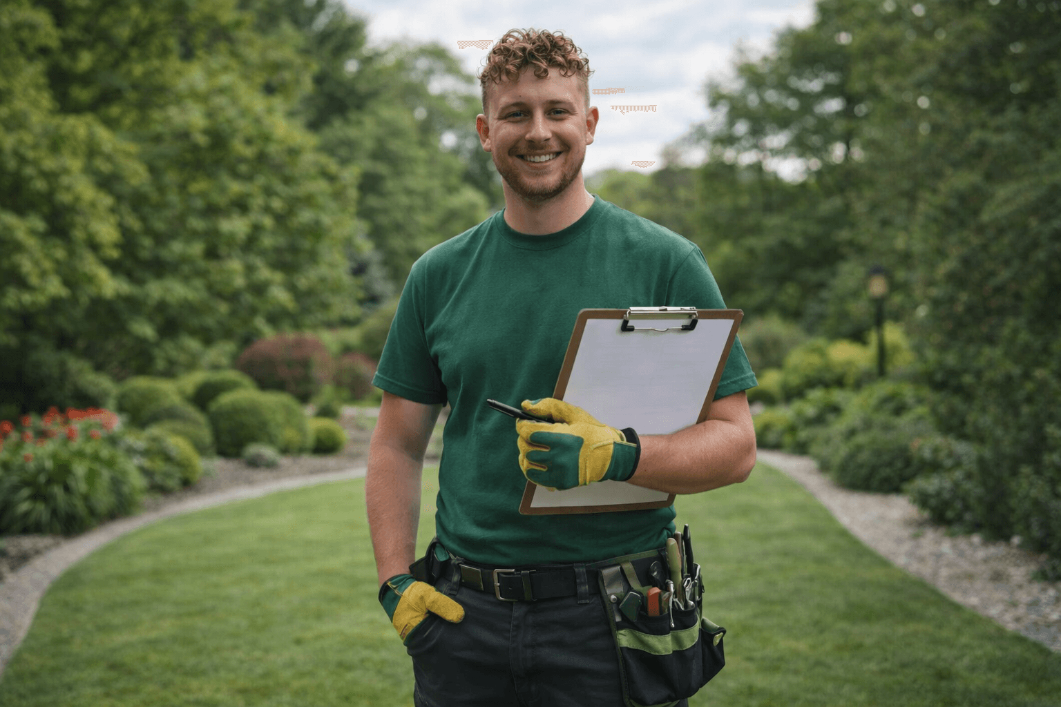 Paysagiste au travail dans les Hautes-Alpes